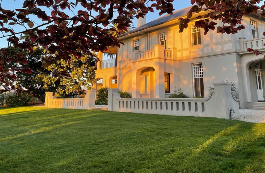 Waterton Hall homstead with the afternoon sun glow