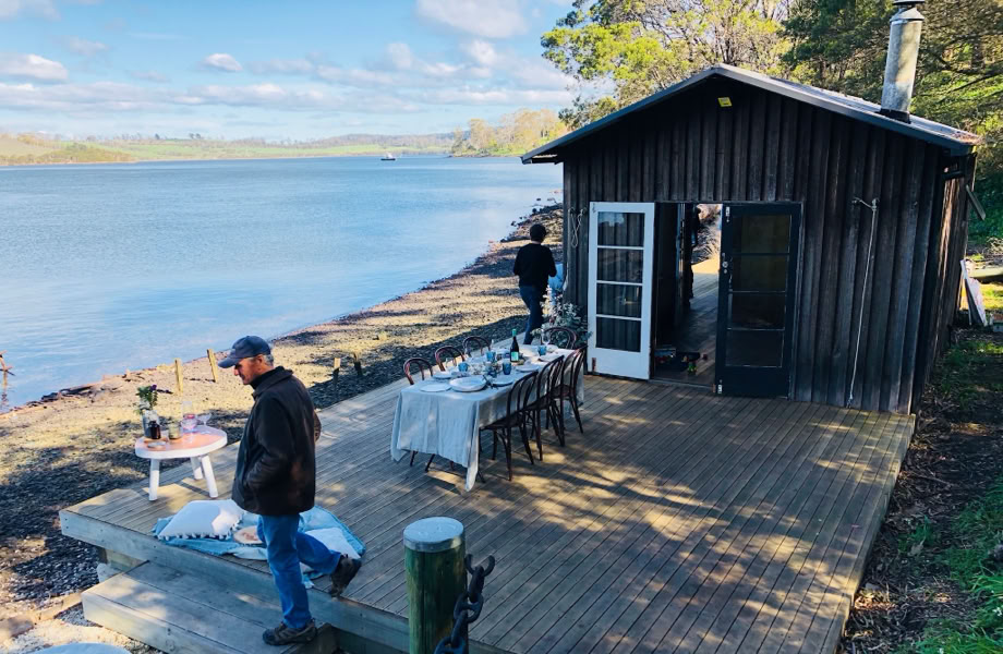 Waterton Hall estate - showing off our idyllic BoatHouse and its deck