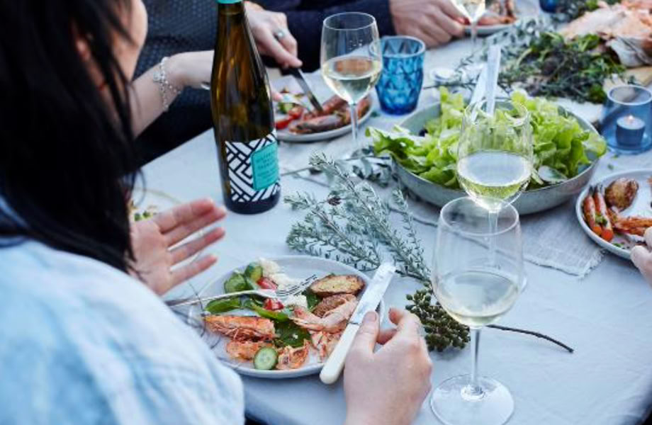 Waterton Hall estate - and enjoyable dinner and wine on out Boatshed deck