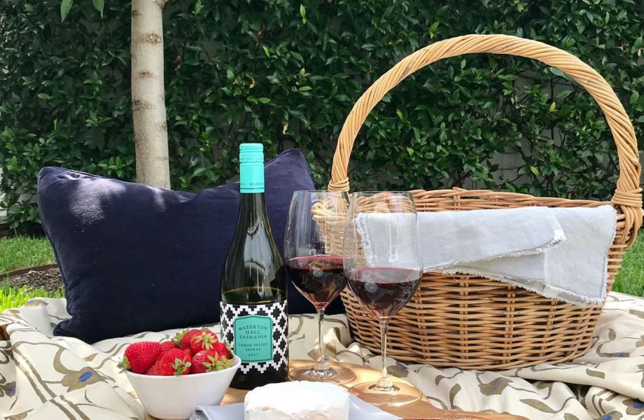 Waterton Hall estate - a delecious made-up gourmet picnic and wines